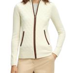 Brooks Brothers Merino Wool Blend Agyle Quilted Zip Cardigan Size XL Photo 0