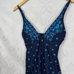 Seafolly  Sunflower Border V Neck Blue Floral Singlet‎ Tankini Size 4 NWOT Photo 12