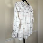 Chico's Women’s Soft Lightweight Classic Plaid Button White Pink Striped Top Photo 7