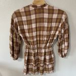 Free People We The  Dress Women's XS By‎ The Way Plaid Mini Tunic Button Pockets Photo 4
