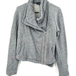 Gap  size Small zip up gray moto style jacket‎ with pockets 100% cotton Photo 0