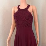 Lulus  Picture Perfect Burgundy Lace Maxi Long  Dress New women's Large NWT #192 Photo 13
