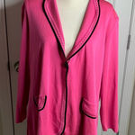 Misook  pink knit‎ sweater jacket size 2X Photo 0