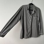 Cotton Sleep Shirt Womens Large Breathable Stretch Relaxed Loungewear Neutral Gray Photo 3