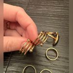 Gold Rings Assorted Bundle of (6) Chunky Gold Rings Various Sizes Photo 6