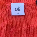 CAbi  sweater siren vest size XL red/orange unique drape cut out asymmetr… Photo 1