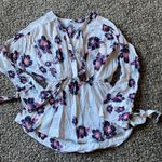 Free People  FP Boho Floral Tunic Blouse Oversized XSmall Photo 1