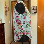 Wet Seal Y2K blue floral sleeveless button up sheer blouse size S Photo 1