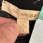 Skies Are Blue  Black & Gold Diamond Pattern Shift Dress – NWT Photo 4