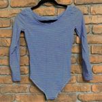 J.Crew Bodysuit Women XXXS Navy White Striped Long Sleeve Classic Nautical Style Photo 1