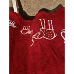 Cite Elephant Print Maxi Dress Red Novelty Artsy‎ Art to Wear quirky maxi Large Photo 6