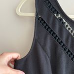 Maison Jules Black Pleated Mini Dress with Diamond Cutouts, Size Large Photo 5