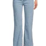 Gianni Bini Nastia Liukin Anna straight leg denim pink feather blue Jean pants Photo 0