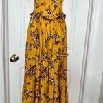 Boho Yellow off the shoulder maxi floral dress Size XS Photo 0