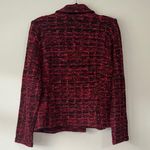 Chico's  Red Allure Tweed plaid Blazer cardigan sweater Photo 6