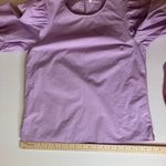 English Factory  Puff Sleeve Top Sz XS Statement Lavender‎ Blouse Pastel Preppy Photo 10