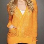 Free People  FP Beach Size Small Open Knit Mustard Yellow Cardigan Photo 0