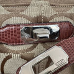 Coach  17806M Chelsea Signature Jayden Carryall Satchel Beige Brown Medium Silver Photo 7