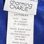 Charming Charlie  Blue Short Sleeve Tunic - Size Medium - GUC Photo 4