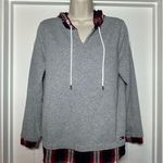 Tommy Hilfiger Vintage Denim Classic 90s Red Plaid Long Sleeve Hoodie Sweatshirt Photo 0