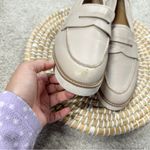 Franco Sarto  Women’s Leather Cedra Slip-On Shoes Loafers Chunky in Cream 10 Photo 2