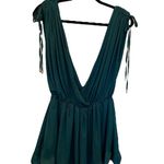 Free People Bea Sleeveless Romper Dark Green Size Small Photo 3