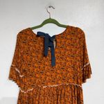 Matilda Jane  Orange Floral Give Thanks Tiered Tunic Sz S Photo 6