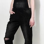 Trillium Hana Black Destroyed Overalls Photo 0