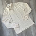 AYR Cool Polo Shirt long sleeve womens Cream (xlarge) classic preppy sporty Photo 0