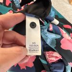 Kate Spade Shirt Dress Womens XS Black Polyester Whimsical Viney Floral Belt Photo 13