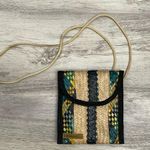Tan Multicolor Hand Crafted Wicker Weaved Bahamas Souvenir Purse Approx 6.5'X7" Photo 0