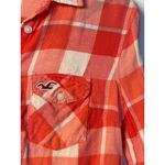 Hollister Y2K Women Red & White Plaid Button Up Shirt Long Sleeve Flannel Top XS Photo 5