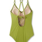 Kona Sol  Women's Ribbed Medium Coverage One Piece Swimsuit Size Large 12/14 NWT Photo 3