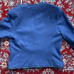 Pendleton VNTG  Wool 2-Piece Blazer Suit Skirt Set Green Navy Plaid Petite 10/12 Photo 7