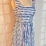 Vineyard Vines  Blue White Painted Stripe Sleeveless Cotton Mini Dress Size Small Photo 1
