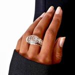 Balmain Lucite & Crystal Cocktail Ring Photo 6