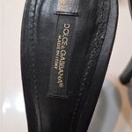 Dolce & Gabbana  Black Woven Mule Heels size 7 Made in Italy Photo 4