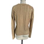 Michael Kors RUBBED GOLD METALLIC PULLOVER SWEATER CHUNKY KNIT SIZE M NWOT Photo 2