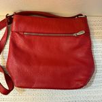 Valentina Red Pebbled Leather Shoulder Bag – Made in Italy Photo 6