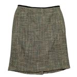 Cynthia Steffe Tweed Pencil Skirt with Velvet Trim Green and Brown Size 8 Photo 10