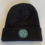 Dark Gray Knit Beanie Winter Hat with House Logo Men’s or Women’s Photo 0