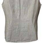 Foxcroft  Ivory 100% Linen Fitted Fit Cottagecore Granola Girl Summer Vest 6P Photo 7