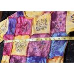 Vtg 90s Women's T Shirt Boxy Colorful Funky Patchwork Artsy Cottagecore M READ Size M Photo 7