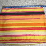Tiger Mist  Striped Multicolor Orange Mini Skirt Swim Cover Up Women’s Size M Photo 5