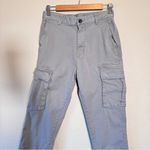 ZARA Grey Cargo Straight Leg Chino Pants Womens 30 Casual Classic Fall Photo 5