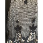 Democracy Black Lace Trim Long Sleeve Knit Top Women's Size M boho chic fairy Photo 1