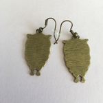 None WOMEN’S Bronze color owl drop hook fall earrings Photo 3
