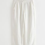 & Other Stories & OTHER STORIES Relaxed Linen Trousers In White Photo 4
