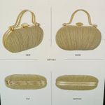 Elegant Gold Clutch EveningBag with Rhinestone Accents and Chain Crossbody
NWT. Photo 4