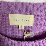 MELLODAY  purple front pocket crew neck sweater S Photo 4